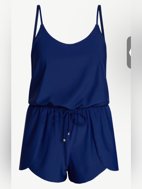 Time and Tru Other - Time and Tru Swimsuit Bathing Suit Navy Blue Spaghetti Strap One Piece Romper 3X
